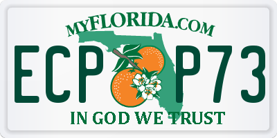 FL license plate ECPP73