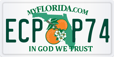 FL license plate ECPP74