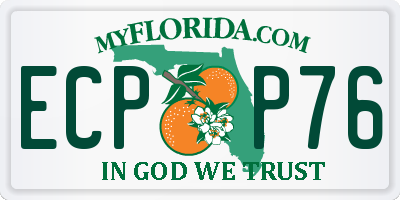 FL license plate ECPP76