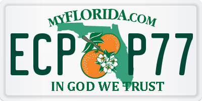 FL license plate ECPP77
