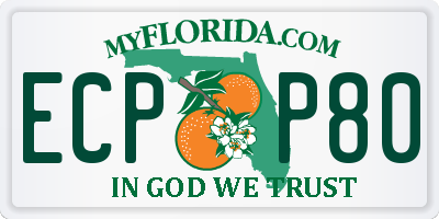 FL license plate ECPP80