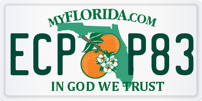 FL license plate ECPP83