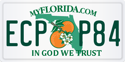 FL license plate ECPP84
