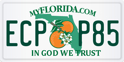 FL license plate ECPP85