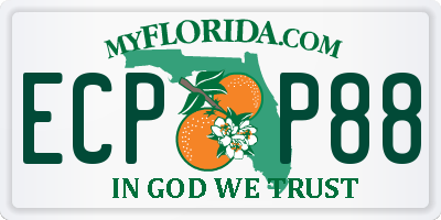 FL license plate ECPP88