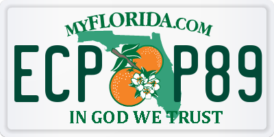 FL license plate ECPP89