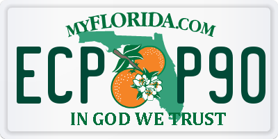 FL license plate ECPP90