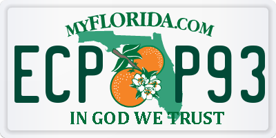 FL license plate ECPP93