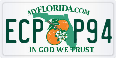 FL license plate ECPP94