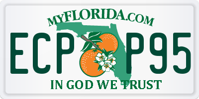 FL license plate ECPP95