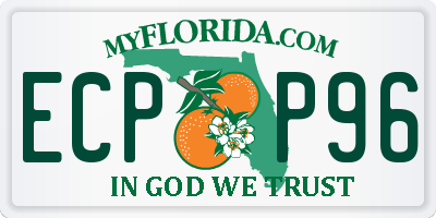 FL license plate ECPP96