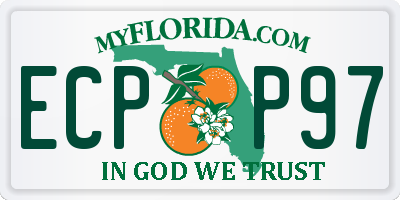 FL license plate ECPP97