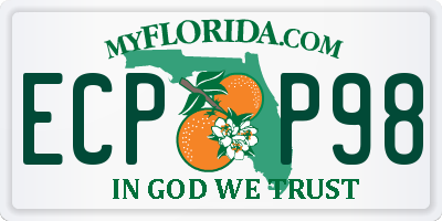 FL license plate ECPP98