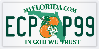 FL license plate ECPP99