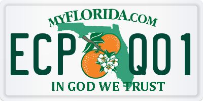 FL license plate ECPQ01