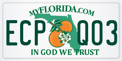 FL license plate ECPQ03