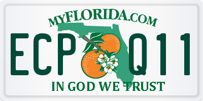 FL license plate ECPQ11