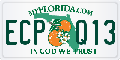 FL license plate ECPQ13