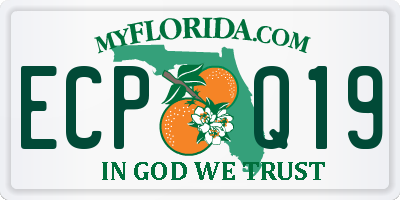 FL license plate ECPQ19