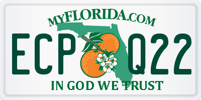 FL license plate ECPQ22