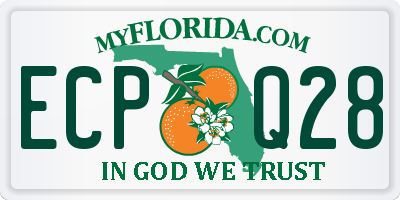 FL license plate ECPQ28