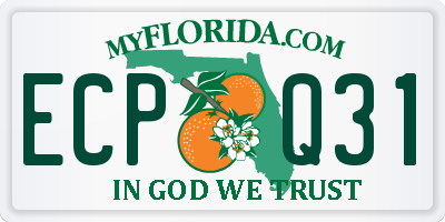 FL license plate ECPQ31