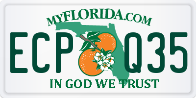 FL license plate ECPQ35