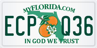 FL license plate ECPQ36
