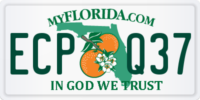 FL license plate ECPQ37