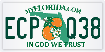 FL license plate ECPQ38