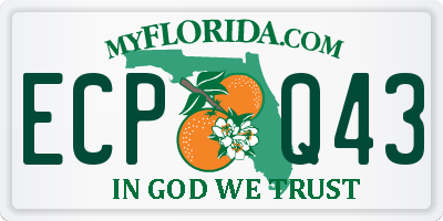 FL license plate ECPQ43