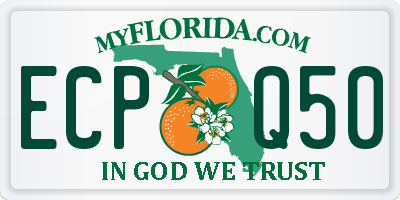 FL license plate ECPQ50
