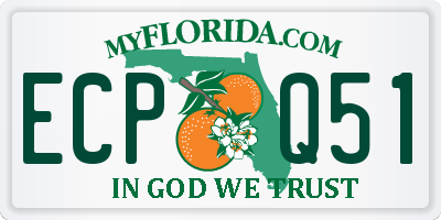 FL license plate ECPQ51