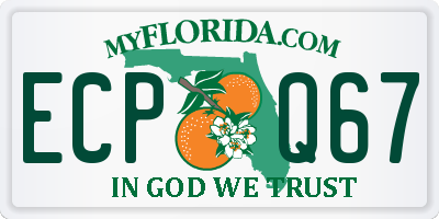 FL license plate ECPQ67
