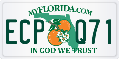 FL license plate ECPQ71