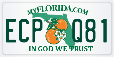 FL license plate ECPQ81