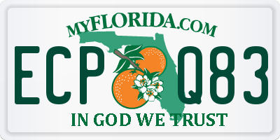 FL license plate ECPQ83