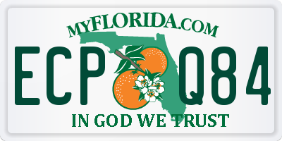 FL license plate ECPQ84