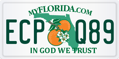 FL license plate ECPQ89