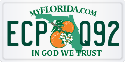 FL license plate ECPQ92