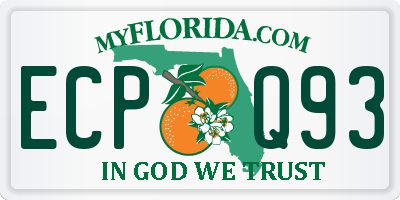FL license plate ECPQ93