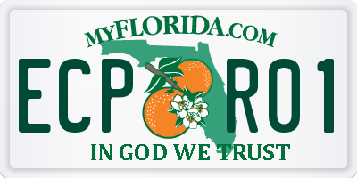 FL license plate ECPR01