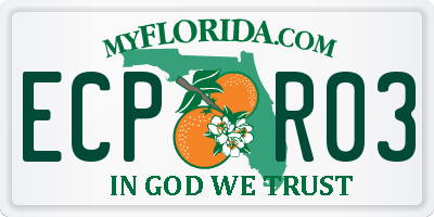 FL license plate ECPR03