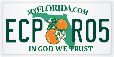 FL license plate ECPR05