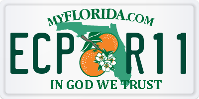 FL license plate ECPR11