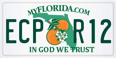 FL license plate ECPR12