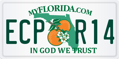 FL license plate ECPR14