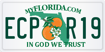 FL license plate ECPR19