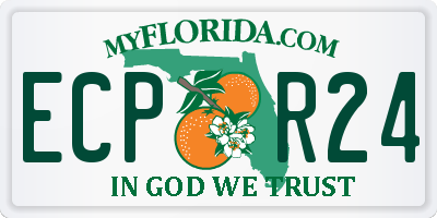 FL license plate ECPR24