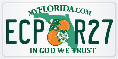 FL license plate ECPR27